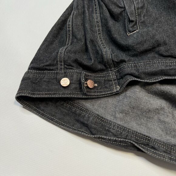 Vintage FUBU Jeans Denim Jacket Men's Size 2XL Black Hip Hop Oversized Retro - Picture 14 of 15